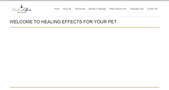 Desktop Screenshot of healingeffectsanimalmassage.com