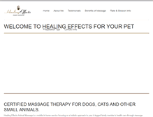Tablet Screenshot of healingeffectsanimalmassage.com